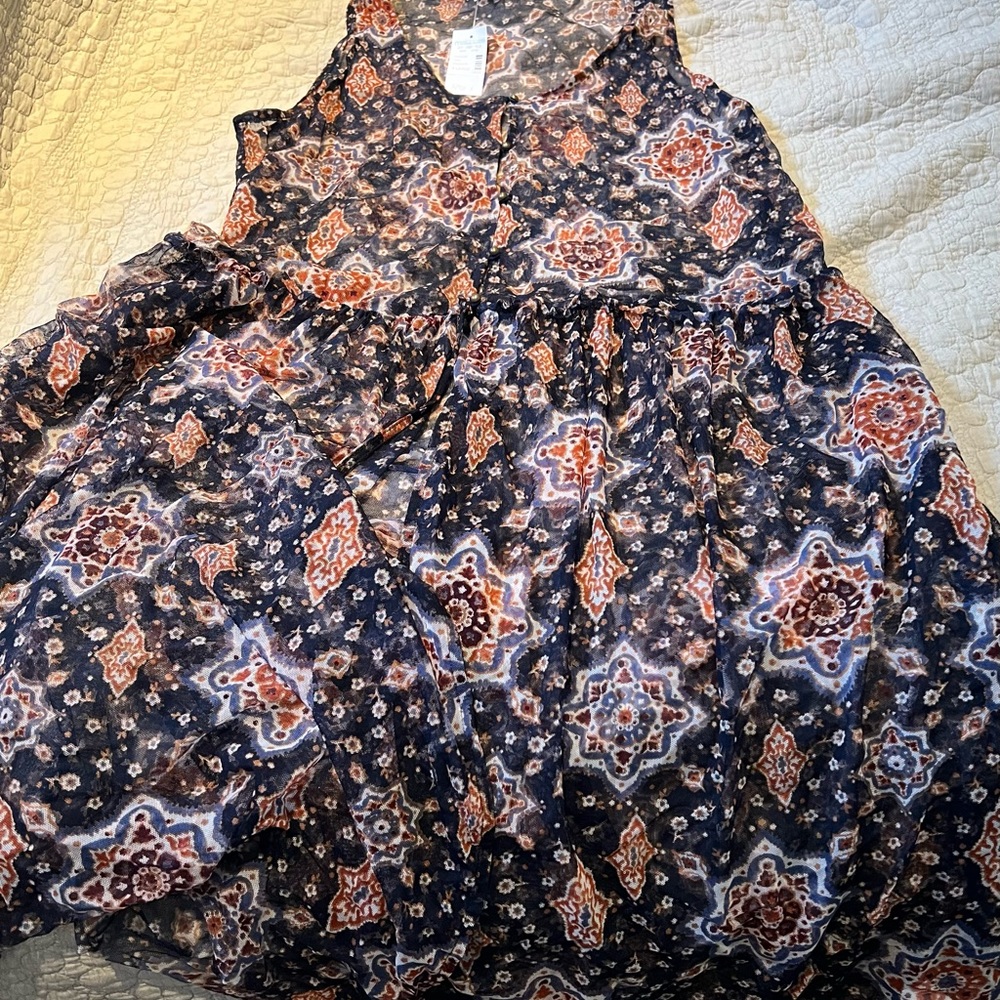 Super cute new with tags Boho style SHEER long vest